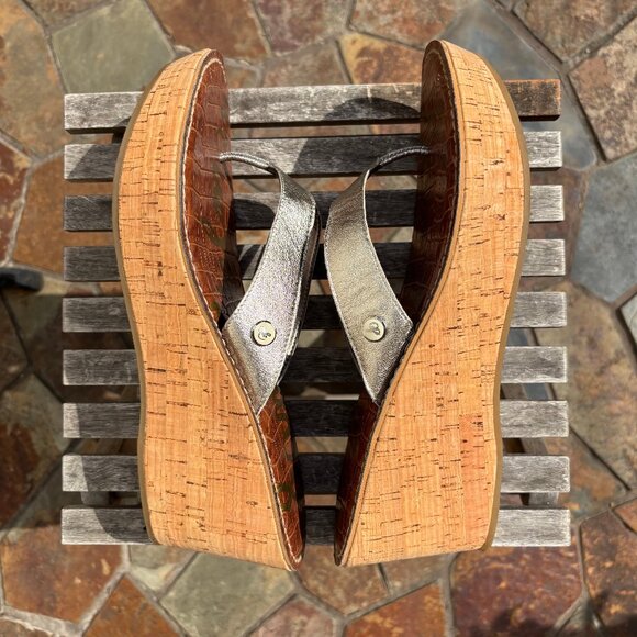 Sam Edelman Platform Wedge Thong Sandals - Picture 2 of 4